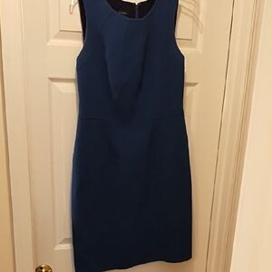 Talbots blue wool jumper dress 10
